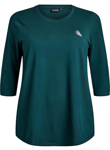 Zizzi Active by Große Größen Damen Trainingsshirt mit 3/4-Ärmeln Gr Gr L Ponderosa Pine