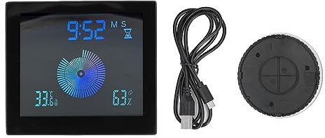 PODSJD Badezimmer Timer mit Saugnapf, Funk Uhr klein, Wasserdicht IP65, Temperatur & Luftfeuchte Messung, Weiß - Flexibel installierbar, Timer Alarm für Duschen, Ideal für Bad &
