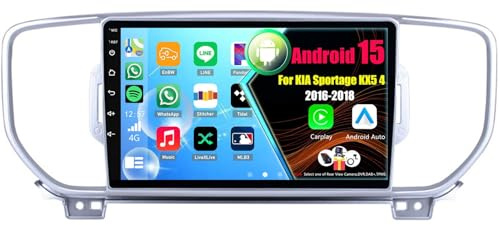 Radio de Coche 2 DIN para KIA Sportage KX5 4 2016-2018 Autoradio Android 15 con Wireless Carplay Android Auto WiFi Bluetooth GPS(8Core(6+128GB))