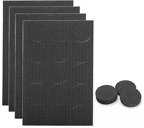 60 Stück Runde Anti-Rutsch Gummi-Pads, Selbstklebende Möbelgleiter Bodenschoner, Runde Möbelstopper Für Stuhlbeine/Tisch/Sofa, Für Fliesen/Teppich/Parkett – Schwarz