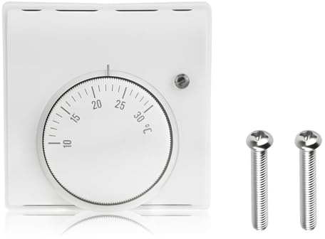Central Heating Room Thermostat Mechanical with Neon Indicator | Adjustable Dial Stat Compatible with Honeywell T6360B TC-RSTATL Energy Saving for Using To Control The Central Air-Condition