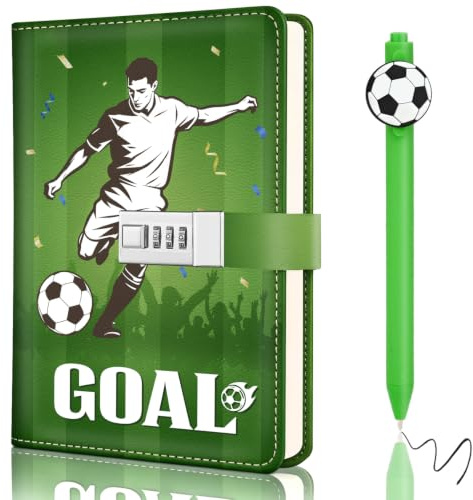 UNIANE Journal intime avec cadenas - Pour garçons et enfants - Avec code - Cadeau de rentrée des classes - Cadeau pour 8, 9, 10, 11, 12, 13, 14, 15, 16, garçons, adolescents, garçons(Vert)