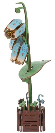 CLISPEED Puzzle Bois de Fleur à Assembler Kit de Modèle de Lys Artificiel pour Décoration Intérieure Loisir Créatif Éducatif pour Adultes