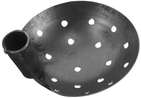 TOYANDONA Metallene Garten Siebkelle mit 1cm Löchern Mistschaufel aus Eisen zur Gartenreinigung und Fallrohrwartung Robust und Korrosionsbeständig für Landwirtschaftliche Außenarbeiten