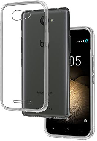 REY Funda Carcasa Gel Transparente para BQ AQUARIS U/U Lite, Ultra Fina 0,33mm, Silicona TPU de Alta Resistencia y Flexibilidad