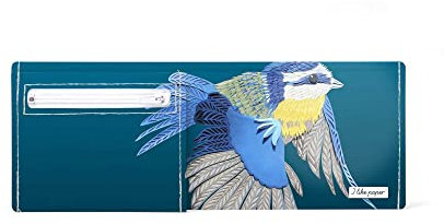 I LIKE PAPER – BLAUMEISE – Pappwallet/Portemonnaie/Geldbörse aus Tyvek® - mit Reißverschluss für Münzgeld - 3 Kreditkartenfächer, Dokumentenfach - reissfest - wasserabweisend - Made in Germany