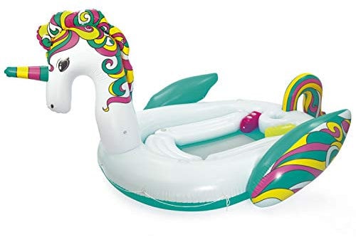 Bestway Float‘N Fashion™ Riesen Einhorn-Badeinsel, 590 x 404 cm