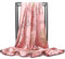 Foulard en soie pour femme - Grand carré Satin 90 cm - rose - 89 cm