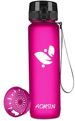 AORIN Trinkflasche - 1000ml - Wasserflasche BPA-Frei & Tritan Auslaufsicher Sportflasche, Erwachsene,Trinkflasche Kinder, Fitness,Laufen,Yoga,Fahrrad,Outdoor
