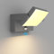 Klighten 24W LED Außenwandleuchte Außenlampe mit Bewegungsmelder IP65 Wandleuchte Innen Außen Wandlampe mit Schwenkbar Panel, Aussenleuchte für Garten Korridor, Dunkelgrau, Warmweiß 2700K-3000K
