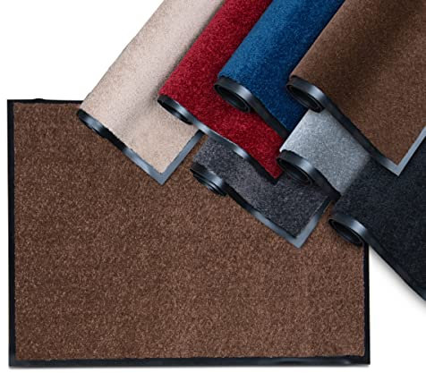 Studio M Classic PRO Schmutzfangmatte Innen 90x150 cm, rutschfeste Fußmatte für Innenbereich, Türmatte in vielen Größen, Sauberlaufmatte, Fußabtreter für Haustür Innen, Braun