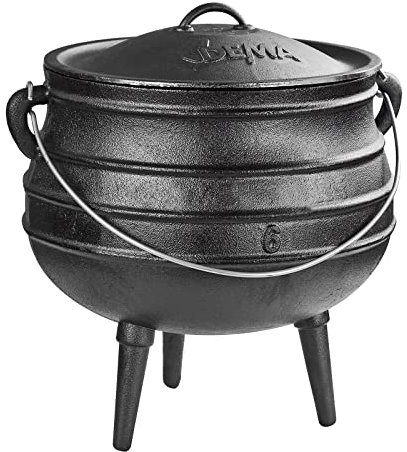 BBQ-Topf/Dutch Oven Schmortopf Gusseisen Topf 14 l für Lagerfeuer Feuerstelle
