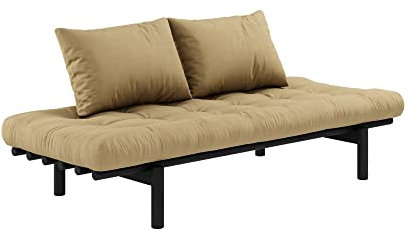 Karup Design, Pace Daybed, Daybed, Rahmen: Schwarz lackiert, Matratze: Wheat beige