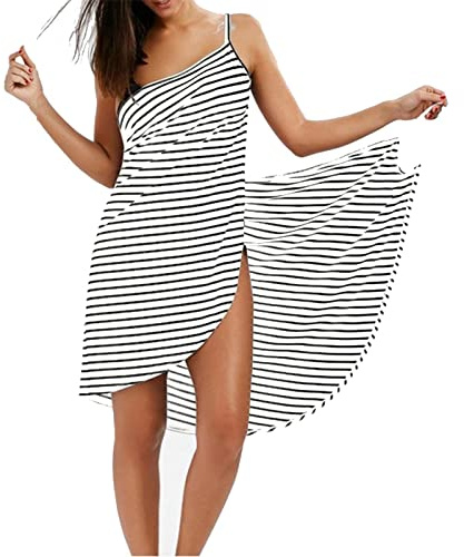 VIROYA Damen Handtuch Wrap, Damen Spa Wrap Set, Handtuch Wrap, Wearable Beach Handtuch, Sexy Sling Kleid Wickelkleid Bademantel