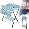 Wickeltisch - höhenverstellbare Wickelkommode für Unterwegs, hochwertige Stoffqualität, Klappwickeltisch mit Rollen und Stauraum, Reisewickelkommode Mit Rollen-80 * 66 * 98cm blau