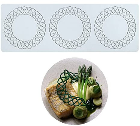 Stampi in silicone 3D Hollow Leaf Chocolate Stampi a nido d'ape Bee Candy Mold Flower Pattern Fondant Mold Cake Topper Sugar Craft Decoration (S_Flower_31,5* 11 x 0,2 cm)