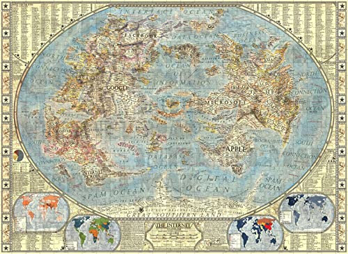 5000 Piece Puzzle Wooden Ancient World Map Craft Gift Family Classic Puzzle