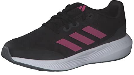 adidas RunFalcon 3 Lace Shoes, Scarpe da Corsa, Carbon Black/PULMAG/Grey Six, 38 EU