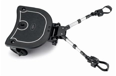 CAM V350 - Tavola per passeggino o carrozzina, universale, pratica e compatta, pieghevole, con ruote, staccabile, pedana in piedi, aliante, compatibile fino a 15 mesi - 25 kg, colore: nero