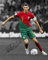 Ikonic Fotohaus Cristiano Ronaldo Autogramm, Motiv: Fußballziege, Wandkunst, Heimdekoration