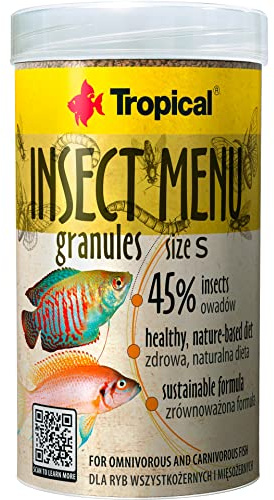 Insect MENU GRANULES Size S 250ml / 135g - Fischfutter in sinkender Form, Granulat auf Basis von 3 Insekten