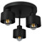 alfalux Lampe Deckenlampe LED 3 Flammig Deckenleuchte Metall E27 Geeignet Industriell Schlafzimmer Küche Wohnzimmer OST3030SC Schwarz