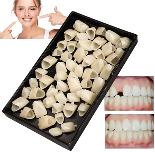 70PCS Temporary Tooth Crown,Temporary Crowns for Teeth,Tooth Repair Kit,Dental Temporary Tooth Cap Crown,Front Fake Teeth,Tooth Crown,False Tooth Replacement,Temporary Crown for Tooth Repair
