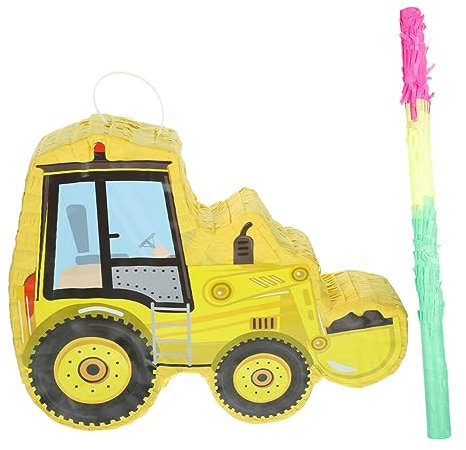 Abaodam 1 Satz Piñata Traktoren Pinata Bauparty-Pinata Spielzeug Geschenke Dekor das Geschenk Bagger-Pinatas Party-Requisite Handbuch Kordelzug Büttenpapier Geburtstagsparty liefert Kind