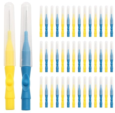 HDKAJL 40 Stück Zahnzwischenraumbürsten, Interdentalbürsten, Dentalbürsten Zwischenraum, Zahnzwischenraumbürsten Interdentalbürste, Zahnbürste Zwischenräume zur Reinigung Schmaler Interdentalzähne