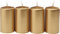 Stumpenkerze Metallic, Ø 6 x 10 cm Gold