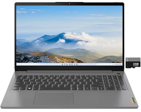 Lenovo Ideapad 3i - Schermo touch Full HD da 15,6, Intel Core i7-1255U, 16 GB di RAM, 512 GB PCIe NVMe SSD, Windows 11 Home, Grigio, Alpacatec Scheda da 32 GB