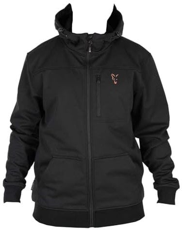 Fox Collection Soft Shell Jacket Black & Orange - Angeljacke, Größe:M