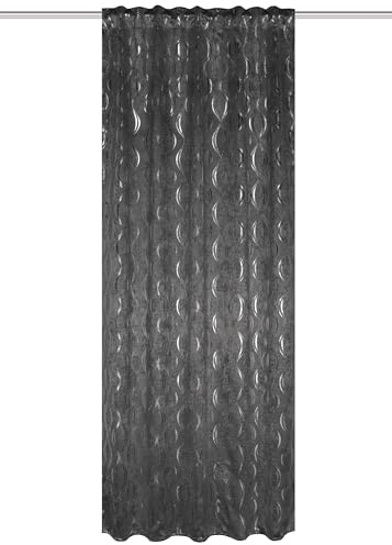 HOME WOHNIDEEN Fertigschal Eddie Suede, Foliendruck, Multifunktionsband, 245x140 cm, Farbe:grau, Größe:245 x 140 cm, Anzahl:1x