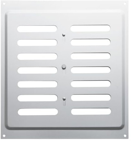 SOTECH Griglia di ventilazione in alluminio (260 x 240 mm, perforazione a fessura ovale) Piastra di ventilazione da avvitare con chiusura a scorrimento