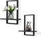 PHOENANCEE Eichenrahmen, Schweberegale für Wand, quadratisches Lagerregal für Wohnzimmer, Schlafzimmer, L+S, 2er-Set, Schwarz