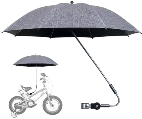 Genérico Sombrilla para cochecito de bebé, paraguas para cochecito de bebé, sombrilla para cochecito con clip, protección solar para cochecito, paraguas impermeable con protección UV para silla de