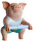 FytStycale Porte-Papier Hygiénique en Forme de Cochon Drôle, Sculpture Murale, Installation Facile, Organisateur de Papier Toilette Mignon pour Toilettes et