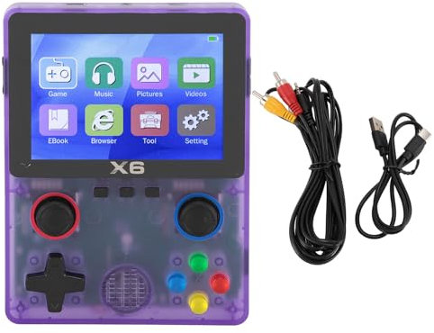 MENDUNER Retro Konsole, Handheld Spielekonsole mit 32G Speicherkarte, Pocket Console, Retro Spielekonsole, Unterstützt 11 Emulatoren, 3,5 Zoll IPS Bildschirm, 2000 mAh (Transparentes