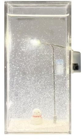 Bajbumgn Schneeszenen-Nachtlicht, handgemachtes DI-Y-Schneelandschafts-Nachtlicht, Snow Scene Night Light, Handmade Snowy Night Street Lamp, weihnachtliches verschneites Nachtlicht für Schlafzimmer