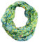 J26 Blumen Mandala Farbverlauf Kreis Seide Sommer Loop Verlauf Regenbogen Rainbow Silk Uni Rundschal Schlauchschal Stola Schal leicht 2025 Neu (KreisA Grün)