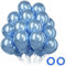 Luftballons Metallic Blau, 52 Stück Metallic Blaue Ballons Ballongirlande Helium Ballons Set, Blau Latex Ballon Geburtstags Babyparty Hochzeit Party Deko Hochzeit Deko,12 Zoll