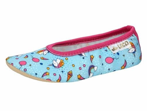 Lico Unisex Kinder G1 Gymnastikschuhe, Türkis Pink, 34 EU