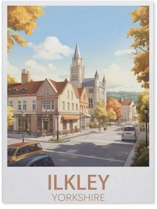 Puzzles for Adults Jigsaw Puzzles 1000 Pieces for Adults Kids，Ilkley Yorkshire，Paper Puzzle Jigsaw Puzzle Artwork Intellective Educational Toys Gifts（50x70cm）-BR61