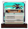 HCAEIOFJ Espositore in acrilico trasparente per icone Lego 10334, applicabile per radio retrò 3 in 1, regalo (solo vetrina) (fondo in noce + sfondo)