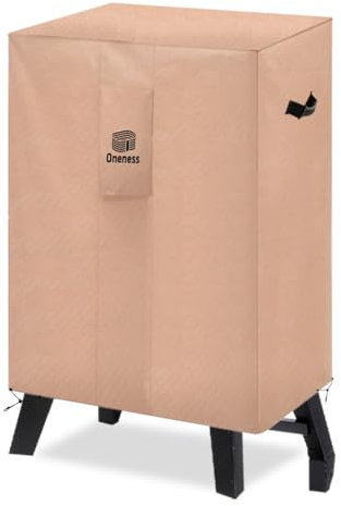 Oneness Robuste, wasserdichte Smoker-Abdeckung für 58,9 cm große Grills, passend für Elektro-/Gas-Räucher, 58,6 cm B x 58,6 cm T x 101,6 cm H – wetterfester Outdoor-Grillschutz