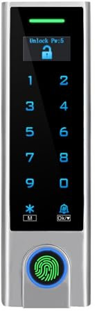 Elettronica, Serratura Smart con codice e WiFi, Serratura intelligente con display - telecomando con smartphone