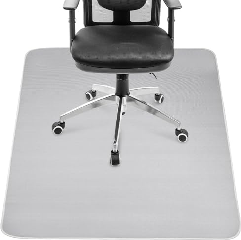 Office Chair Mat Floor Protector Mat 120 * 90CM Non Slip Office Rug Computer Gaming Chair Mats for Home Offic Hard Floor (Gray)