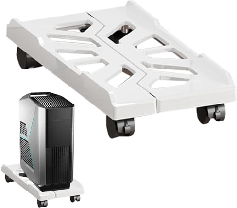 Stand per PC per il pavimento | Fratina 'host del computer desktop, sotto il porta della CPU da scrivania, supporto per pavimenti per computer, montante per pavimento per PC, ruote a rotolamento,