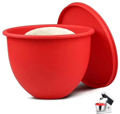 Silikon-Rührschüssel-Einsatz, Standmixer-Schüssel-Einlagen, Küche, Silikon, 5 Qt Ständer, Rührschüssel-Einsatz, reduziert Lärm, Vibrationen für KitchenAid (A Rot)