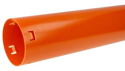 tecuro Abschlussrohr Ø 80 mm x 1,00 m, für Bodenablaufrohr/Drainagerohr, mit Klicksystem, PVC-U rot für Rohr